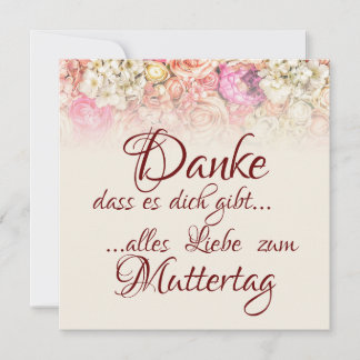 Danke, dass es dich gibt - Muttertag Mitteilungskarte