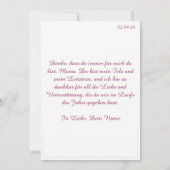 Danke, dass es dich gibt, Muttertag, Mutter & Kind (Rückseite)
