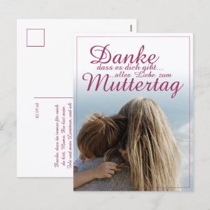 Danke, dass es dich gibt, Muttertag, Mutter & Kind Feiertagspostkarte