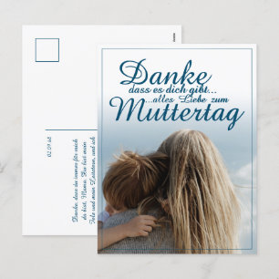 Danke, dass es dich gibt, Muttertag, Mutter & Kind Feiertagspostkarte