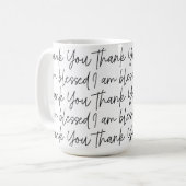 Danke, dass ich gesegnet bin kaffeetasse (Vorderseite Links)