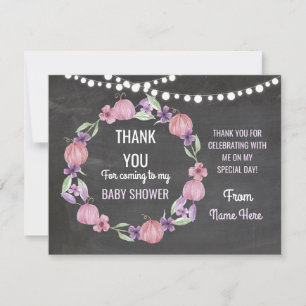 Danke, dass ihr Baby ShowGirl Cards Pumpkin Pink Einladung