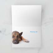 Danke, dass ihr die deutsche Schäferhündin Card ha Dankeskarte (Innenseite)