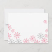 Danke, dass ihr die Karte Pink Silver Winter Schne (Rückseite)