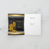Danke, dass ihr die schwarzen Gold High Heels Kart Dankeskarte (Innenseite)