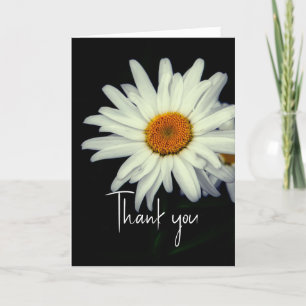 Danke, dass ihr die weiße Daisy auf schwarz platzi Dankeskarte