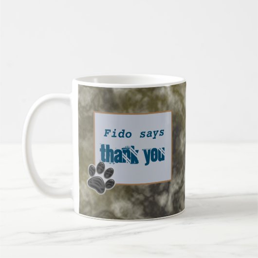 Danke, dass ihr Dog Walker Black Paw Danke Pet Sit Kaffeetasse (Links)