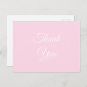 Danke, dass ihr euch bei der klassischen, hellrosa postkarte (Vorne/Hinten)