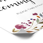 Danke, dass ihr gekommen seid, nehmt Burgundy Flor Poster (Ecke)