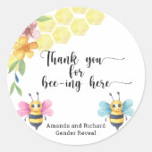 Danke, dass ihr hier seid runder aufkleber (Vorderseite)