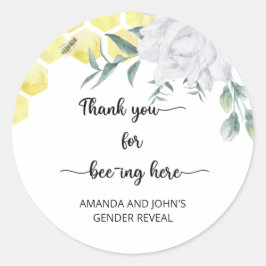 Danke, dass ihr hier seid runder aufkleber