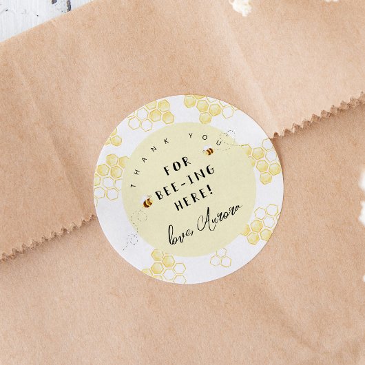 Danke, dass ihr hier seid und Hummeln gesehen habt Runder Aufkleber