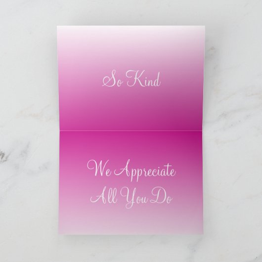 Danke, dass ihr Karte in Pinks seid (Innenseite)