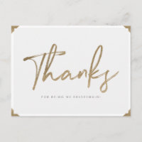 Danke, dass ihr mein Bridesmaid Gold Script seid