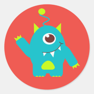 Danke, dass Sie bei Alien Geburtstagsaufkleber kom Runder Aufkleber