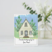 Danke, dass Sie bei unserem offenen Haus bleiben Postkarte (Stehend Vorderseite)