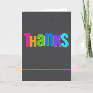 Danke, dass Sie Card farbenfroh Spaß Whimsical Dankeskarte