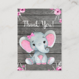 Danke, dass Sie Card Girl Elephant Dusche Begleitkarte