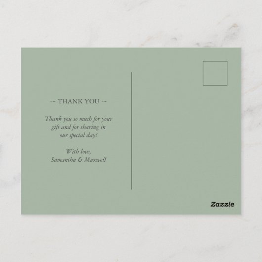 Danke, dass Sie Card Watercolor-Wildblumen Postkarte (Rückseite)