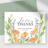 Danke, dass Sie Card Watercolor-Wildblumen Postkarte