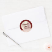 Danke, dass Sie ClassyRose Blush Burgundy Glitzer Runder Aufkleber (Umschlag)