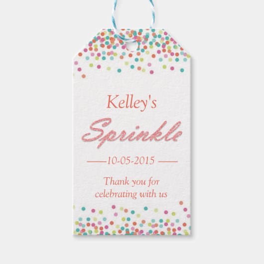 Danke, dass Sie das Geschenketikett für das Sprink Geschenkanhänger (Vorderseite)