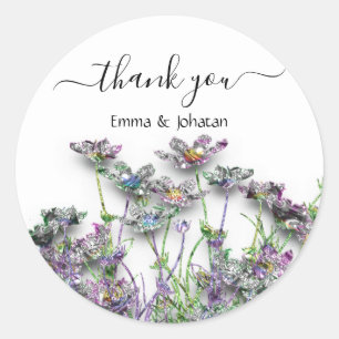 Danke, dass Sie den 16. Bridal Meadow Mint GreenPu Runder Aufkleber