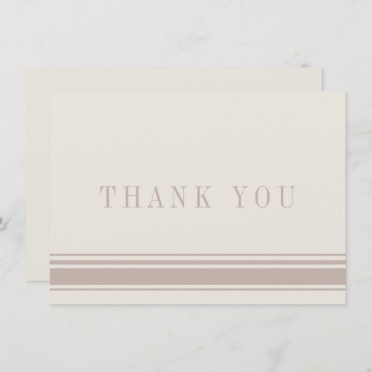 Danke, dass Sie die Beige Tan Brown Traditionell Dankeskarte (Vorne/Hinten)