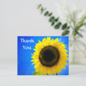 Danke, dass Sie die Gelbe Sonnenblume Gruß Postkar Postkarte (Stehend Vorderseite)