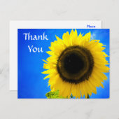 Danke, dass Sie die Gelbe Sonnenblume Gruß Postkar Postkarte (Vorne/Hinten)
