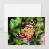 Danke, dass Sie die gemalte Lady Butterfly Postcar Postkarte (Vorne/Hinten)
