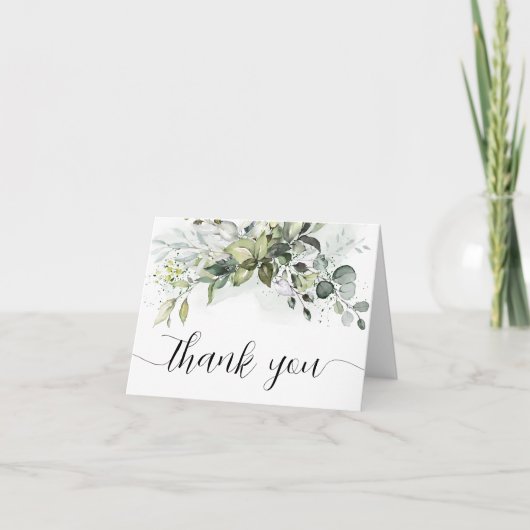 Danke, dass Sie die Green Babydusche eingeklappt h Dankeskarte (Vorderseite)