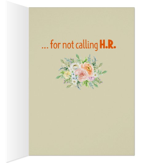 Danke, dass Sie die H.R Funny Grußkarte nicht aufg (Innen (Rechts))