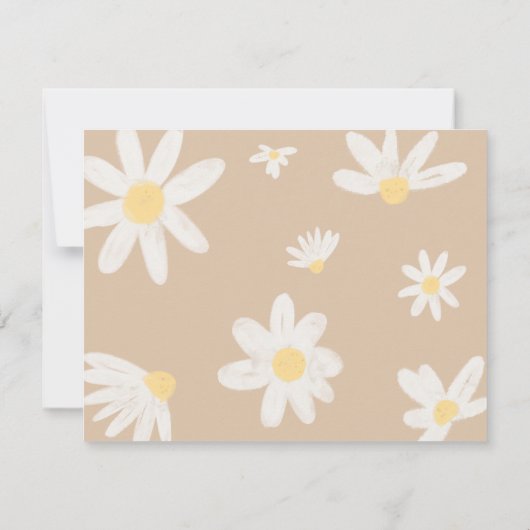 Danke, dass Sie die Karte Beige Daisy (Rückseite)