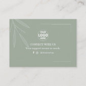 Danke, dass Sie die Karte Minimal Leaf | Sage Gree (Rückseite)