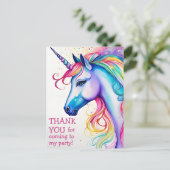 Danke, dass Sie die Karte Whimsical Unicorn Geburt (Stehend Vorderseite)