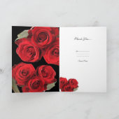 Danke, dass Sie die Rote Rose Black Dankeskarte (Innenseite)