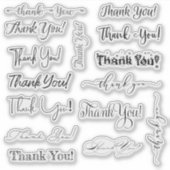 Danke, dass Sie die Vinyl-Aufkleber nach Maß gesch Aufkleber (Vorderseite)