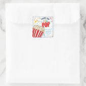 Danke, dass Sie dieses Jahr Pop-Klasse verlassen h Quadratischer Aufkleber (Tasche)