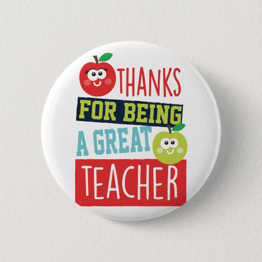 Danke, dass Sie ein Button für das großartige Lehr (Vorderseite)