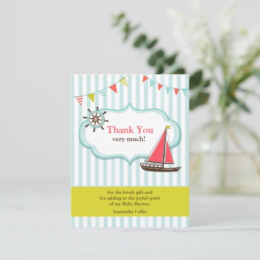 Danke, dass Sie eine Babyduschkarte haben Einladung (Stehend Vorderseite)