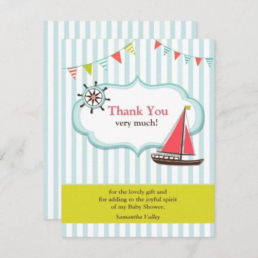 Danke, dass Sie eine Babyduschkarte haben Einladung (Vorne/Hinten)