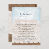 Danke, dass Sie eine Gebetskarte auf Spanisch habe Postkarte (Vorne/Hinten)