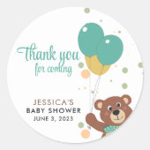 Danke, dass Sie eine neutrale Baby-Dusche bekommen Runder Aufkleber (Vorderseite)