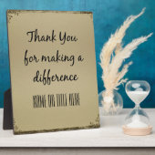 Danke, dass Sie einen Unterschied gemacht haben Fotoplatte (Seite)