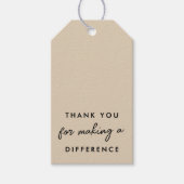 Danke, dass Sie einen Unterschied gemacht haben Geschenkanhänger (Vorderseite)