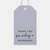 Danke, dass Sie einen Unterschied gemacht haben Geschenkanhänger (Vorderseite)