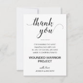 Danke, dass Sie für die Hochzeit der Wohltätigkeit Einladung (Vorderseite)