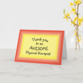 Danke, dass Sie für Ihre Physiotherapeutin eine Ka Karte (Gelbe Blume)