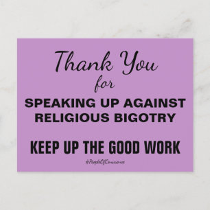 Danke, dass Sie gegen Antisemitismus Stellung bezo Postkarte
